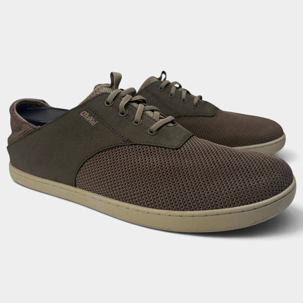 OluKai Nohea Moku Men's 11.5 Mesh Boat Shoes Mustang Husk